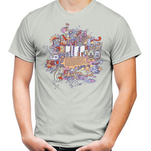 Kaos Anti Riba Doodle Art - (Warna Terang)