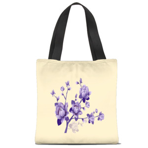 Tas Tote Fullprint Bouquet Floral Tote Bag 
