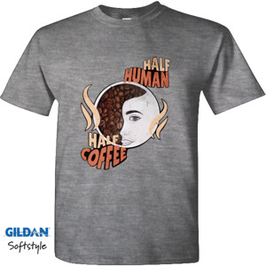 Kaos half human, half coffee