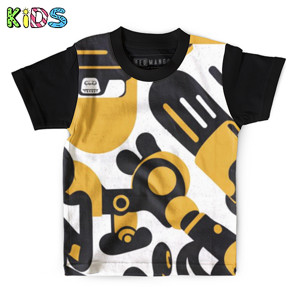 Kaos Anak Full-Print Pola Abstrak 12