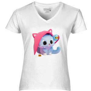 Kaos Kaos Bayi Kucing Biru Pakai Hoodie