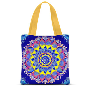Tas Tote Fullprint Tas Tote Full Print Lukisan Colorful Mandala 5