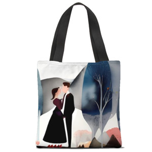 Tas Tote Fullprint Lukisan Couple