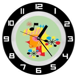 Jam Dinding Gadis menyapa hello