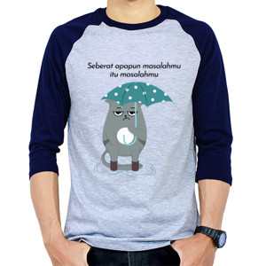 Kaos Raglan Wanita Lengan Pendek Puspus - Itu Masalahmu