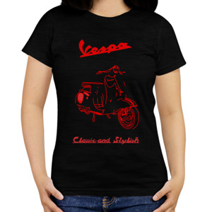 Kaos kaos vespa merah keren 