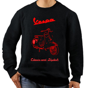 Jaket Sweater kaos vespa merah keren 