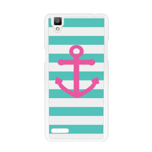 Stripted Ocean Blue with Pink Anchor Casing HP
