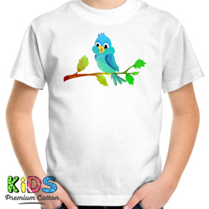 Kaos Cute Blue Bird - Kaos Burung Biru Keren