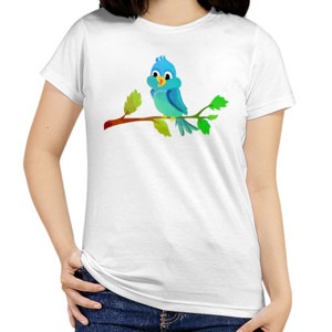 Kaos Cute Blue Bird - Kaos Burung Biru Keren