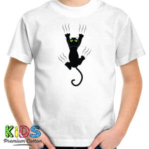 Kaos Black Cat Fall On My T-shirts