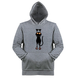 Jaket Hoodie Kucing Hitam