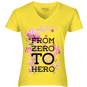 Kaos FROM ZERO TO HERO inspirasi motivasi kata bijak