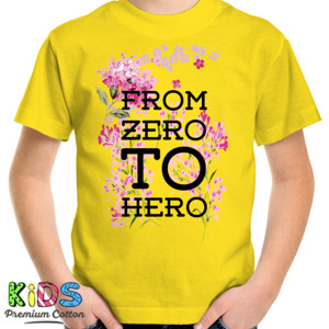 Kaos FROM ZERO TO HERO inspirasi motivasi kata bijak