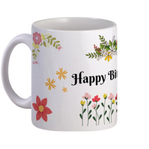 Mug Hadiah Ulang Tahun Flowers 3 - Customic47