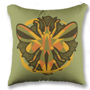 Bantal Warm Color Gemetric Bee