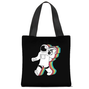 Tas Tote Fullprint easy go astronot