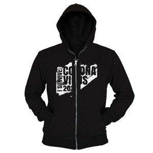 Hoodie Zipper Survived corona virus