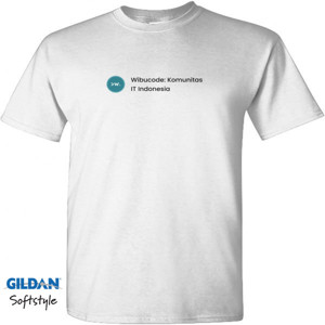 Kaos Wibucode White Center Shirt