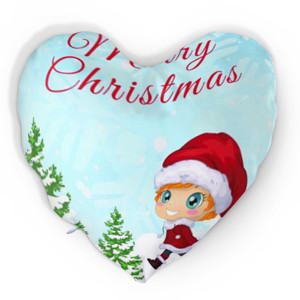 Bantal Hati Merry Chsristmas Santa Claus / Selamat hari natal 