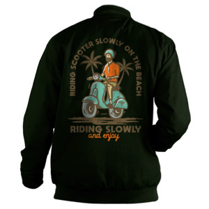 Jaket Bomber Riding slowly