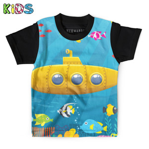 Kaos Anak Full-Print Submarine