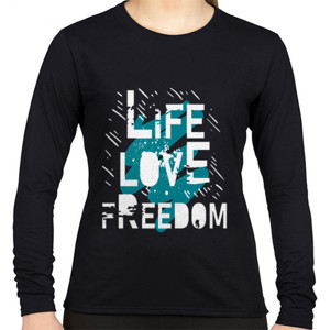 Kaos Life love freedom ju73