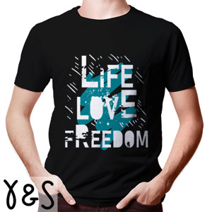 Kaos Life love freedom ju73