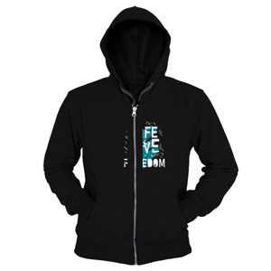 Hoodie Zipper Life love freedom ju73