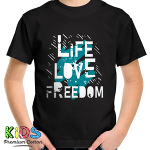 Kaos Life love freedom ju73