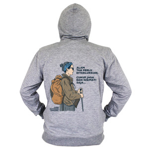 Hoodie Zipper Alam tak perlu ditaklukkan