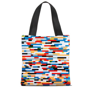 Tas Tote Fullprint totebag line colour full-print