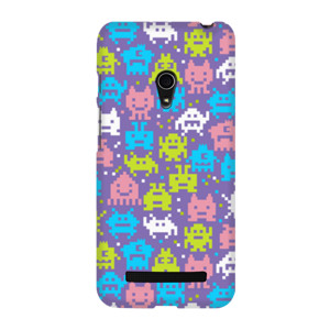 Pixelated aliens pattern Casing HP