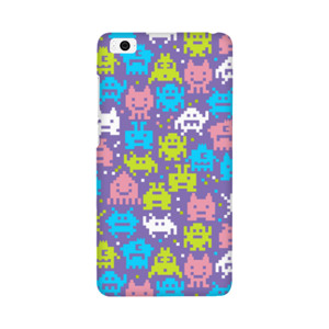 Pixelated aliens pattern Casing HP
