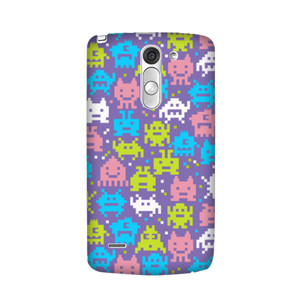 Pixelated aliens pattern Casing HP