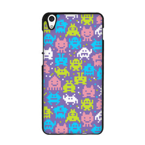 Pixelated aliens pattern Casing HP