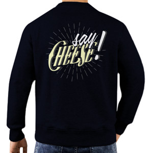 Jaket Sweater SAY CHEESE back print