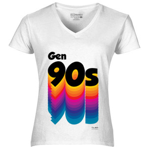 Kaos Kaos Pria Gen 90 V-Neck by Co_mbro