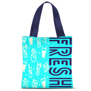 Tas Tote Fullprint FRESH BLU