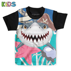 Kaos Anak Full-Print hiu