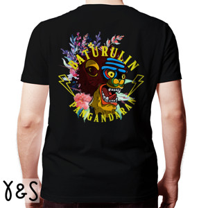 Kaos floral clown monkee