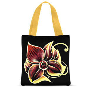 Tas Tote Fullprint Bunga Anggrek
