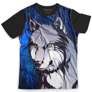 Kaos Fullprint Wolf Print Graphic T-Shirt 
