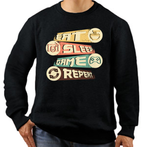 Jaket Sweater Eat Sleep Game Repeat