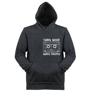 Jaket Hoodie Tanpa Musik Hampa Hidupku