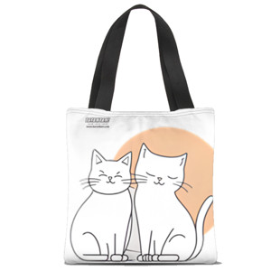 Tas Tote Fullprint CatLover 001