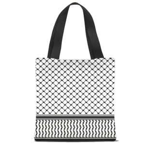 Tas Tote Fullprint Keffiyeh Putih RG0003