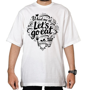 Kaos Oversize Valentine Love Food Typography