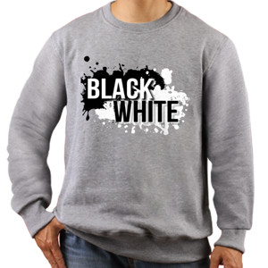 Jaket Sweater Black White (Splash)