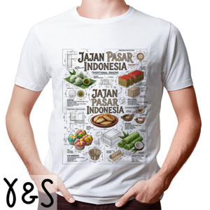 Kaos Kaos Jajan Pasar Kuliner Tradisional Unik